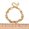 304 Stainless Steel Oval Link Chain Bracelets for Women BJEW-F529-09G-4