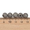 CZ Brass Micro Pave Grade AAA Clear Color Cubic Zirconia Round Beads LS-KK-O065-8mm-05B-NR-3