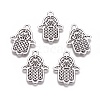 Tibetan Style Filigree Alloy Pendants TIBEP-5262-AS-FF-1
