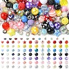 24Pcs 12 Styles Opaque Acrylic Beads MACR-YW0004-70-2