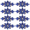8Pcs Glass Cabochons(Hot Melt Adhesive On The Back) GGLA-FG0001-07C-1