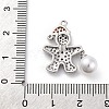 Santa Claus Brass Micro Pave Cubic Zirconia Pendants KK-Q010-03P-3