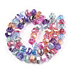 Transparent Electroplate Glass Beads Strands EGLA-N006-078I-2