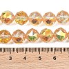 Transparent Electroplate Glass Beads Strands EGLA-N002-34C-B09-3