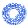 Opaque Solid Color Electroplate Glass Beads Strands EGLA-A039-P2mm-B19-3