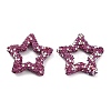 Star Shape Polymer Clay Rhinestone Beads CLAY-NH0001-06O-1