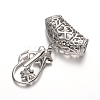 Flower Brass Pendant Pinch Bails X-KK-I607-07P-2