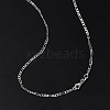 2mm Rack Plating Brass Figaro Chain Necklaces for Women Men MAK-L044-34P-3