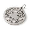 Non-Tarnish 304 Stainless Steel Pendants STAS-C086-05F-P-2