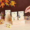   2 Sets 2 Style Rectangle Wooden Earring Card Display Stands EDIS-PH0001-41-3