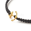 Alloy Anchor Braided Bead Bracelet BJEW-JB07845-3