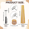 1Pc Jewelry Tool Round Wooden Bracelet Sizing Bangle Mandrel TOOL-PH0001-97-2