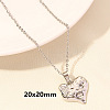 Stainless Steel Heart-Shaped Necklace Jewelry Luxury DIY Accessories PVD Vacuum Plating ZC7092-11-1