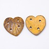 Carving Heart Coconut Buttons 4 Holes Sewing Buttons Scrapbooking BUTT-O002-B-2
