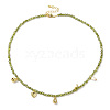 Moon & Heart & Teardrop Cubic Zirconia & Natural Pearl Pendant Necklaces NJEW-G099-01G-2