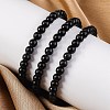 Natural Rainbow Obsidian Stretch Bracelets BJEW-F315-6mm-3