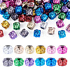 100Pcs UV Plating Opaque Acrylic European Beads PACR-TA0001-32A-1