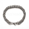 304 Stainless Steel Byzantine Chain Bracelets STAS-L149-01-1