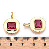 Brass with Cubic Zirconia Pendants KK-K339-01G-06-3