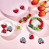 CHGCRAFT 9Pcs 3 Style Hospital Theme Food Grade Eco-Friendly Silicone Beads SIL-CA0001-35-5