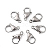 Tarnish Resistant Polished 316 Surgical Stainless Steel Lobster Claw Clasps X-STAS-R072-18A-4