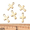 Ion Plating(IP) 304 Stainless Steel Tiny Cross Charms X-STAS-E104-34G-3