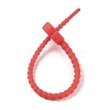 Flower Shape Silicone Cable Zip Ties AJEW-C034-01B-3