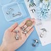 6Pcs 6 Styles 304 Stainless Steel Anchor Hook Clasps STAS-UN0050-80-3
