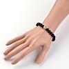 Buddha Head Natural Lava Rock Beaded Stretch Bracelets BJEW-JB02230-03-3