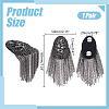 2Pcs Iron Tassel Chain Shoulder Epaulettes DIY-HY0003-62B-2