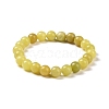 Natural Lemon Quartz Beaded Stretch Bracelets BJEW-S128-15-1