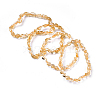 Natural Citrine Bead Stretch Bracelets BJEW-K213-62-1