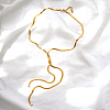 304 Stainless Steel Y-Shaped Snake Chain Lariat Necklaces for Women FZ8531-2