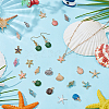 84Pcs 21 Styles Ocean Series Alloy Enamel Pendants FIND-WR0012-26-4