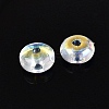 Baking Paint Electroplate Transparent Glass Beads EGLA-Q141-01A-A13-2