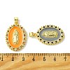 Brass Micro Pave Cubic Zirconia Pendants KK-H472-02G-3