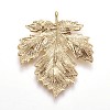 Autumn Theme Brass Pendants KK-P152-02G-1