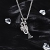 304 Stainless Steel Pendant Necklaces NJEW-H058-01P-2