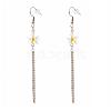 Millefiori Glass Flower Dangle Earrings Set EJEW-JE04468-4