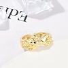 Rack Plating Brass Cuff Rings for Women RJEW-M028-61G-5