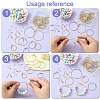 24Pcs 8 Styles Iron Huggie Hoop Earring Findings IFIN-YW0003-61-3