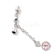 Anti-Tarnish Rhodium Plated 925 Sterling Silver Curb Chain Extender STER-G039-04B-P-1