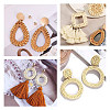 Handmade Reed Cane/Rattan Woven Linking Rings WOVE-PH0001-12-4