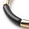 Acrylic Curved Tube Beaded Stretch Bracelet for Women BJEW-JB08439-02-5