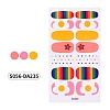 Colorful Flower Tartan Full Cover Glitter Nail Wraps Nail Polish Stickers MRMJ-S056-DA235-2