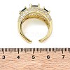Brass Micro Pave Cubic Zirconia Cuff Open Rings for Women RJEW-L343-13G-04-5