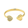 Rack Plating Brass Micro Pave Cubic Zirconia Cuff Bangles BJEW-P336-02A-G-2