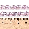 Transparent Electroplate Glass Beads Strands EGLA-N013-T4mm-B02-4