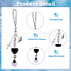 Acrylic & Alloy Charm & Brass Bead Mobile Straps HJEW-AB00180-2