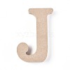 Letter Unfinished Wood Slices LS-DIY-WH0162-62J-1
